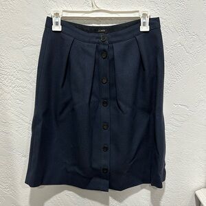 J. Crew Navy Blue Knee-length A-line Skirt